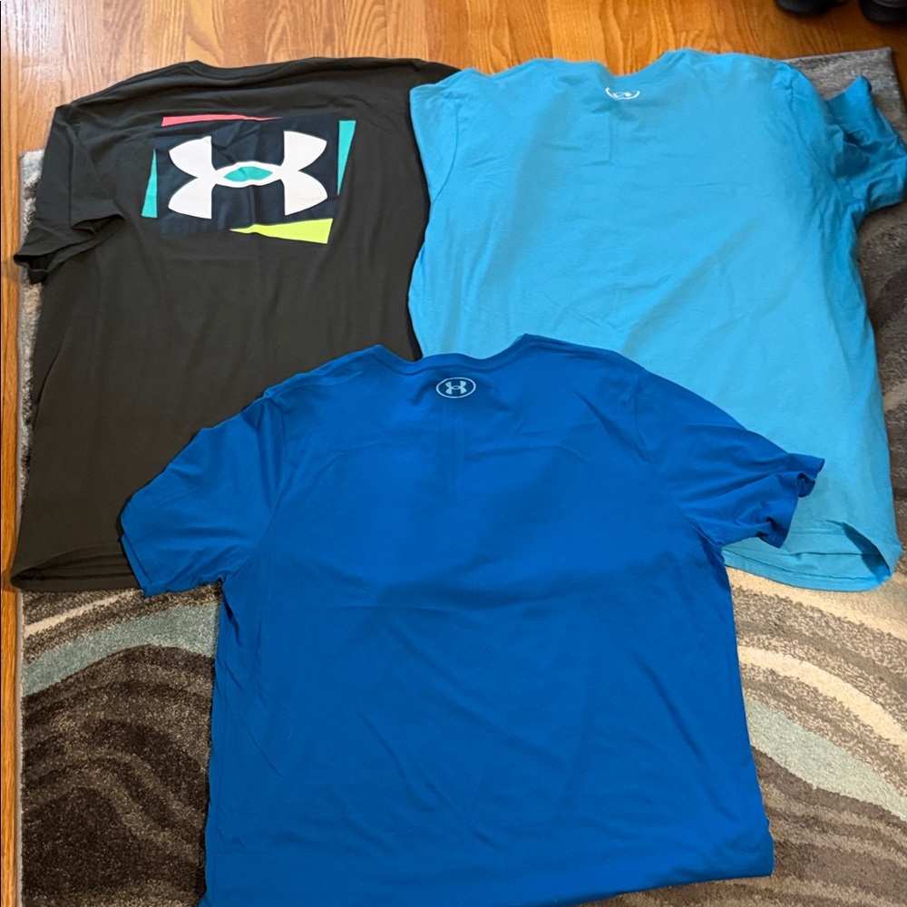 Under Armour Men's T-Shirt Trio - Black, Light Blue, and Blue - Picture 2 of 2